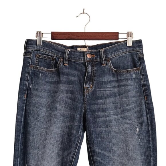 J. Crew Distressed Stretch Straight Leg Mid-Rise Jeans Sz 28 - Picture 3 of 8